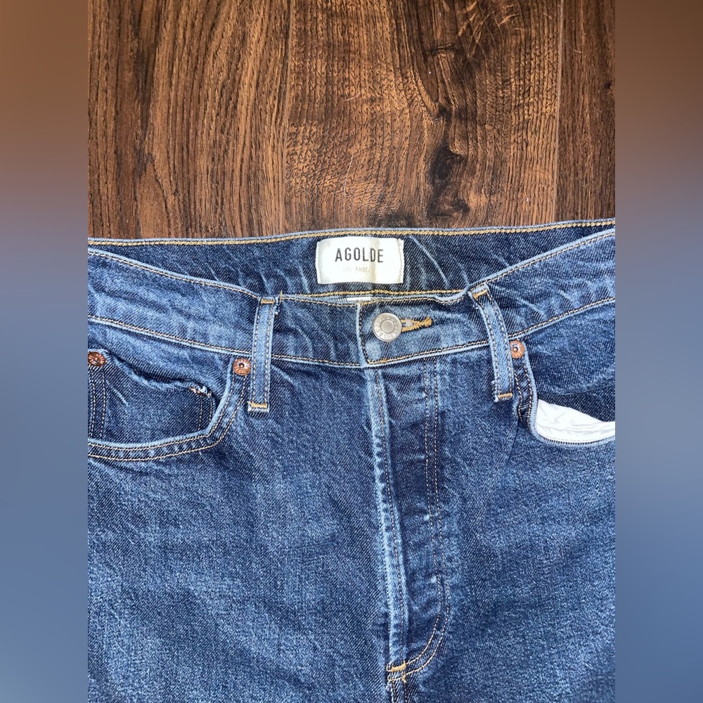 Agolde Riley Long Jean High Rise Straight - Picture 4 of 10